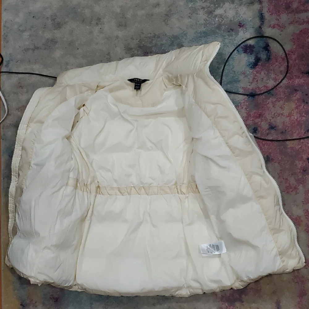 Polo by Ralph Lauren Kids Off-White Puffer Jacket Size M